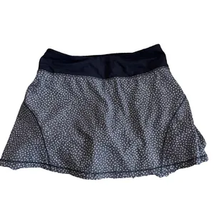 Lululemon Circuit Breaker Skort Frozen Fizz White Black Size 2 Tall 15" thumbnail 13
