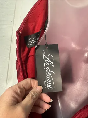 La Femme Red Spaghetti Strap Dress Size 2 NWT thumbnail 7