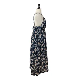 3rd + Malt New Midi Dress Smocked Hi Low Blue Pink Floral Women’s Plus Size 3XL thumbnail 3