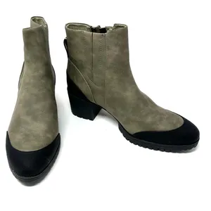 Dr. Scholls Shoes Size 9.5 Boots Tan Suede Side Zip‎ Comfort Round Toe Winter thumbnail 1