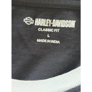 Harley-Davidson Hugged Your Harley Ringer Tee Womens Size L Black Cotton Graphic thumbnail 5