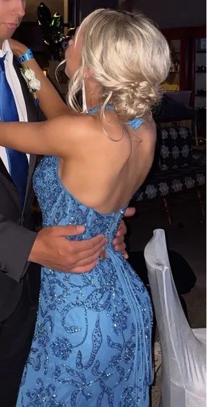 Ammara Prom Dress Blue Size 00 thumbnail 4
