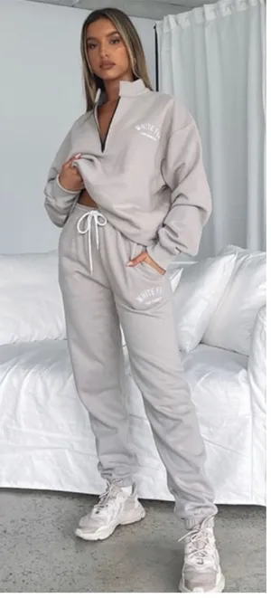White Fox About That Time Sweatpants Size Medium Jogger Loungewear thumbnail 1