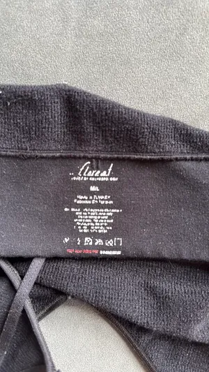 Anthropologie Black Cotton Longline Bralette thumbnail 2