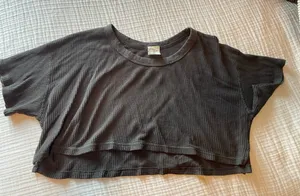 arie cropped flowy top Gray thumbnail 1