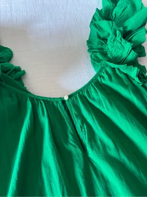 The GREAT Ruffle Green Cover-Up Dress -size small thumbnail 9