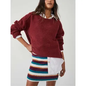 NWT Free People Ciara Sweater Mini Skirt / Fig Jam Combo Size M thumbnail 3