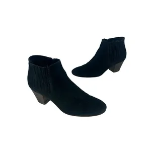 Aquatalia Suede Interior Zip Ankle‎ Boots Black 7.5 thumbnail 2