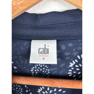 Cabi Size‎ 4 Navy Blue Double Breasted Blazer Gold Anchor Buttons Professional thumbnail 4