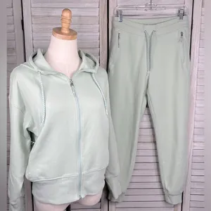 OLD NAVY Activewear Set Joggers & Full Zip Hoodie Light Green-Small thumbnail 1