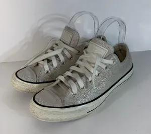 Converse All Star Chuck Taylor Womens Size 8.5 Iridescent Crackle Shoes 551592C thumbnail 4
