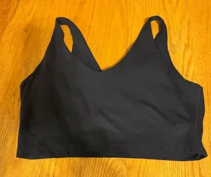 ⭐️Zella Black V-Neck Seamless Bralette thumbnail 1