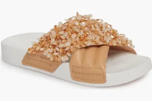 Women’s Tory Burch Logan Embellished Slide Sandal thumbnail 1