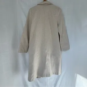 Zara Buttoned soft coat Sand size large shacket trench thumbnail 4