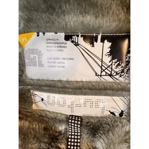 Burton Dutchess Insulated Jacket Black Tonal Check Faux Fur Hooded Womens Medium thumbnail 3