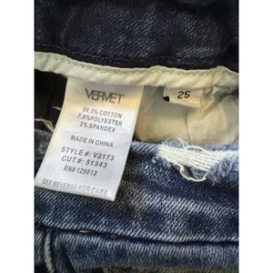 Vervet Jeans Womens 25 Blue Denim Stretch Mid Rise Fray Distressed Ankle Skinny‎ thumbnail 8