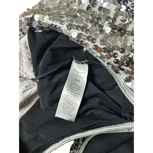 Weissman Women's Silver Leotard Silver Sequin Short Dress thumbnail 5