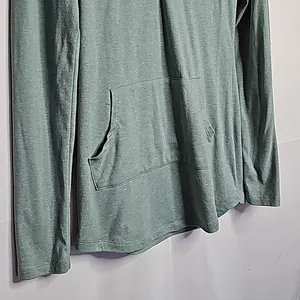 Patty Boutik 1/4 zip light green collared kangaroo pocket long sleeve shirt sz L thumbnail 4