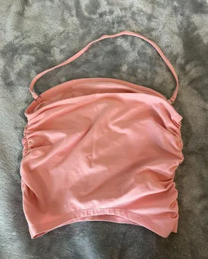 Abercrombie Light Pink Crop Top thumbnail 2