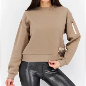 Adidas‎ Longsleeve Pullover Cropped Length Tan Sleeve size XS oversized thumbnail 1