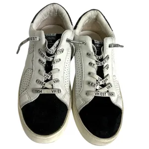 Vintage Havana White Star Black Suede Toe Sequin Heel Rollin 3 Sneakers Size 8.5 thumbnail 5