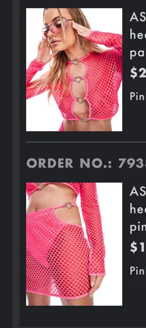 ASOS Hot pink rave set thumbnail 5