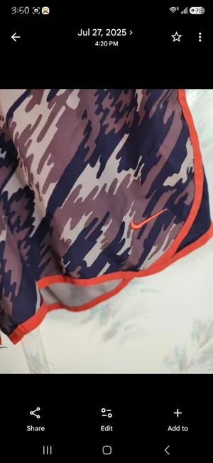 Nike Dri-Fit Purple Printed Shorts thumbnail 4