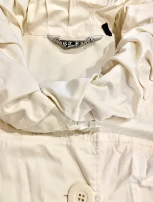 Vtg Y2K Last Kiss off White Swing light Jacket Exaggerated Retro Ruffle Collar L thumbnail 11