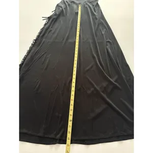 Vintage Miss Selfridge Sheer Slip Dress Black Lace Cut Out Side Nightgown thumbnail 7