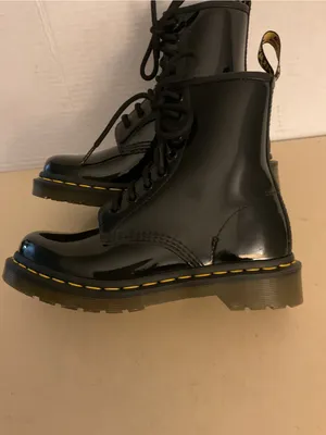 Dr. Martens women Black Patent leather Combat Boots US 5 thumbnail 9