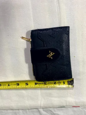 Adrienne Vittadini Black Zip Around Wallet Faux Leather Snap Closure thumbnail 3