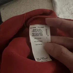 Karen Kane Red Satin Keyhole Blouse - Size Small - Made in USA thumbnail 7