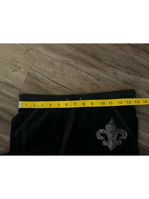 Y2K Pegasus Black Velour Flared Fleur-De-Lis Track Pants S thumbnail 6