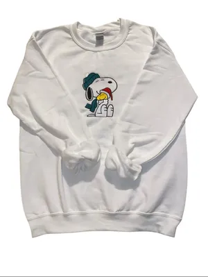 Peanuts Snoopy $ Woodstock Christmas Sweatshirt thumbnail 2