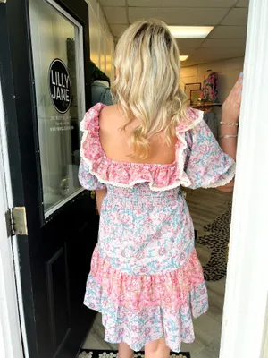 Flora ruffle girly dress Pink Size M thumbnail 2