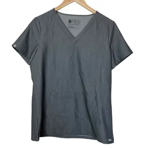 Figs Technical Collection Gray Scrub Top S style W18SW1001 short sleeve thumbnail 1