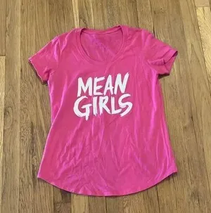 Mean girls broadway musical pink t-shirt size medium thumbnail 1