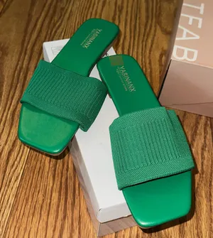 Green Slide Sandals - Women's Easy Slip-On size 9.5 thumbnail 1