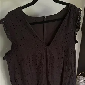 Eyelet Lace Black Romper Size XL thumbnail 2