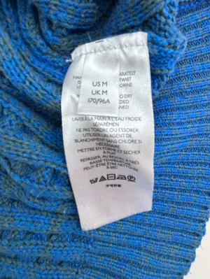 BDG Lavender and Blue Colorblock Waffle Crewneck Sweater thumbnail 7