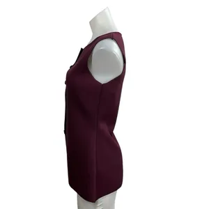 Zara Women's Boat Neck Sleeveless Button Up Tunic Peplum Tank Blouse Vest Top M thumbnail 2