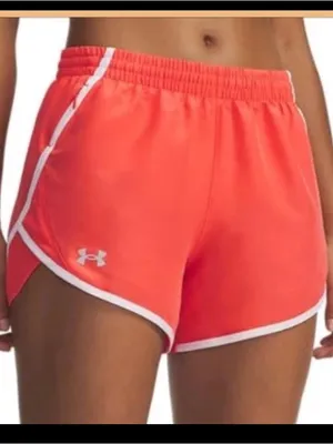 Under Armour Women's Fly by Shorts Venom Red & White Athletic Shorts thumbnail 1
