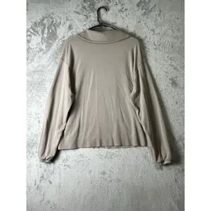 Lululemon Softstreme Pique Oversized Long-Sleeve Polo Shirt Warm Ash Grey Small thumbnail 3