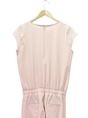Albion Fit Jetsetter Jumpsuit Sz Medium Blush Pink Cap Sleeve Tapered Athleisure thumbnail 6