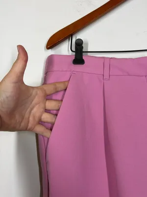 Abercrombie Bubblegum Pink Trouser Pant Size 33/16S SHORT thumbnail 3