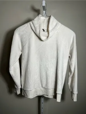 N243. Gaiam Fleece Soft Cream Funnel Neck Women's Sweater thumbnail 1