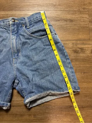 High-Rise Light Blue Denim Bermuda Shorts thumbnail 5