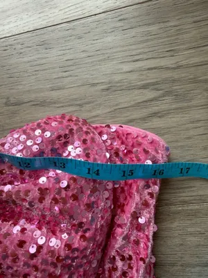 Faeriesty Pink Sequined Strapless Mini Dress Bow Peekaboo thumbnail 6