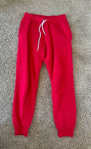 Bella Canvas Red Jogger Sweatpants with Drawstring thumbnail 1