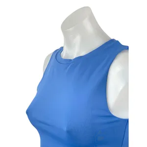 Aritzia Babaton Women's Blue High Neck Sleeveless Cami Tank Crop Top Size M thumbnail 3